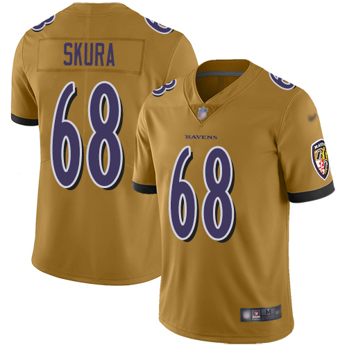 Baltimore Ravens Limited Gold Men Matt Skura Jersey NFL Football #68 Inverted Legend